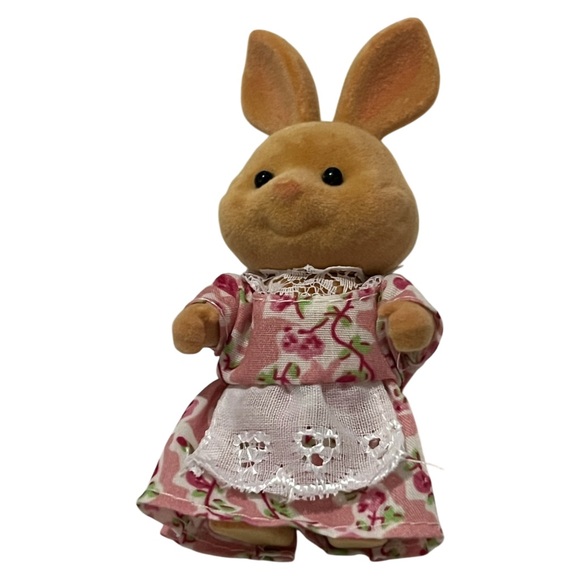 Pompon Town Brown Rabbit Family x 4 Pieces Figurines - Picture 13 of 14